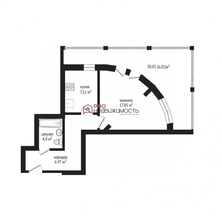 1-к кв. Новосибирская область, Новосибирск ул. Красина, 56 (39.3 м) - Фото 2