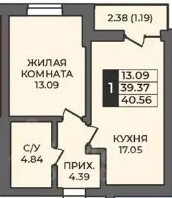 1-к кв. Оренбургская область, Оренбург Гранд Парк жилой комплекс ... - Фото 1