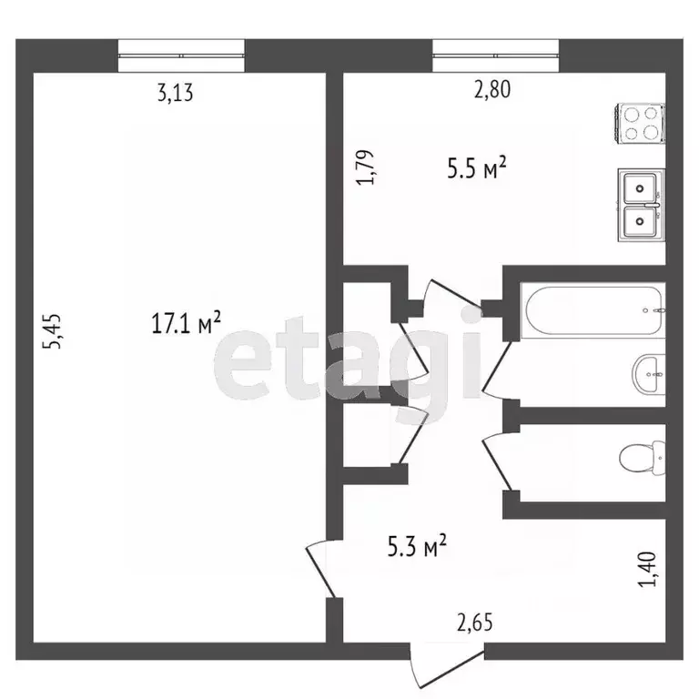 1-к кв. Ямало-Ненецкий АО, Новый Уренгой ул. Геологоразведчиков, 4 ... - Фото 2