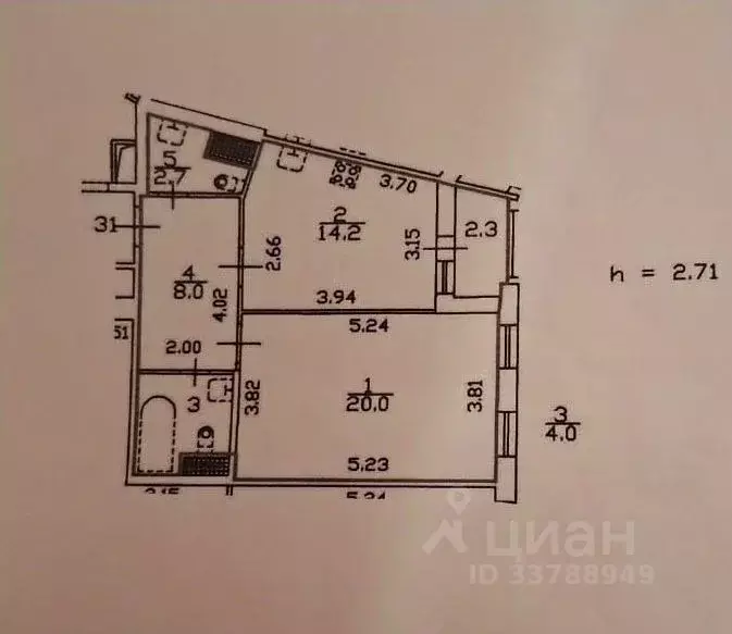 1-к кв. Санкт-Петербург Полтавский проезд, 2 (48.9 м) - Фото 2