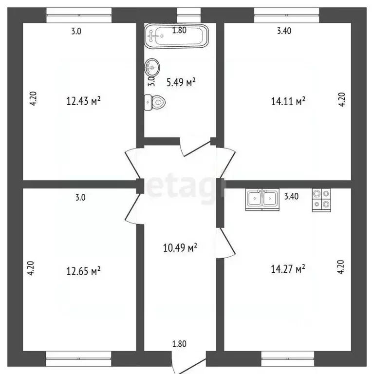 Дом в Севастополь Балаклавский муниципальный округ, Союз ТСН, 279 (74 ... - Фото 2