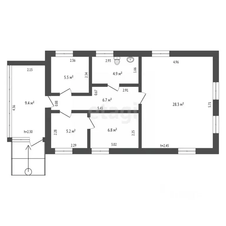 Офис в Ямало-Ненецкий АО, Новый Уренгой ул. Мостостроителей, 8 (67 м) - Фото 1