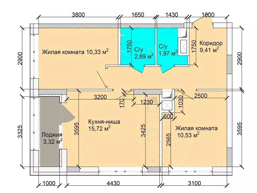 3-к кв. Кемеровская область, Кемерово ул. Дружбы, 10 (54.06 м) - Фото 1