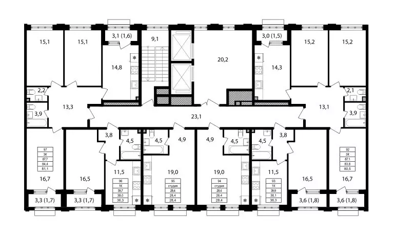 3-комнатная квартира: москва, михалковская улица, 48с7 (84.6 м) - Фото 1