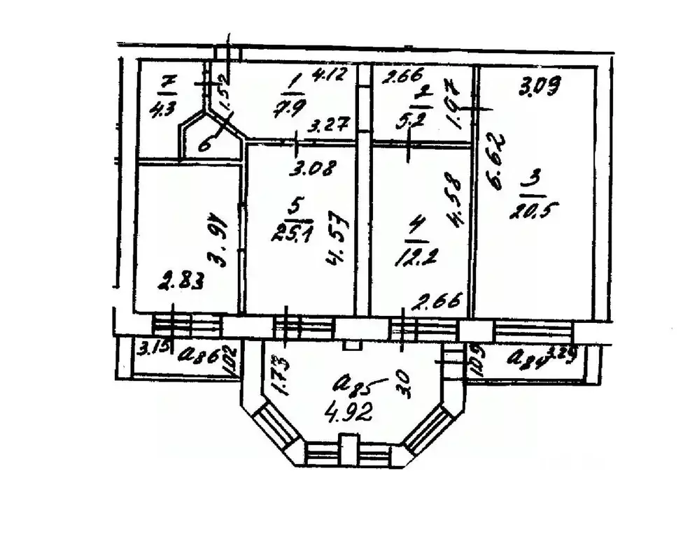 3-к кв. Рязанская область, Рязань Московский р-н, ул. Новаторов, 2к3 ... - Фото 1
