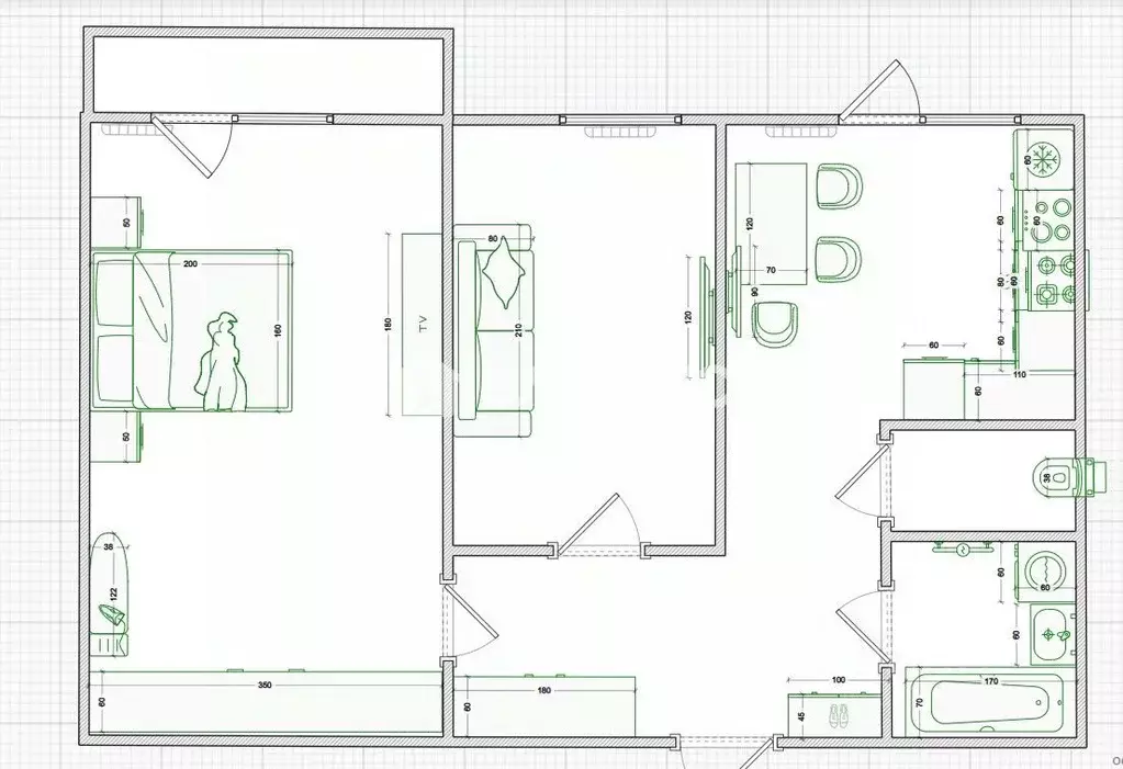 2-к кв. Санкт-Петербург ул. Решетникова, 9 (56.0 м) - Фото 2