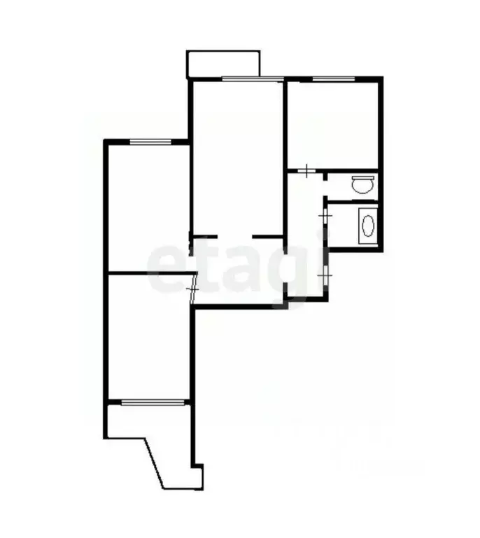 3-к кв. Москва Митинская ул., 17К1 (72.6 м) - Фото 2