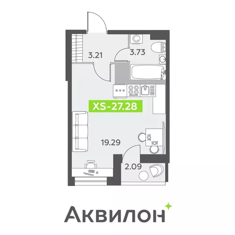 Студия Санкт-Петербург пос. Шушары,  (27.28 м) - Фото 0