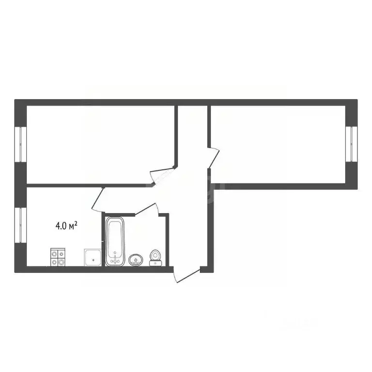 2-к кв. Тамбовская область, Тамбов ул. Новикова-Прибоя, 36 (46.4 м) - Фото 1