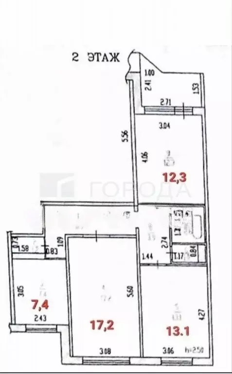 3-к кв. Алтайский край, Барнаул ул. Малахова, 95 (67.2 м) - Фото 1