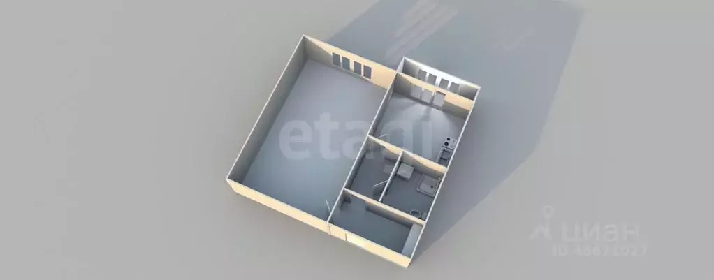 1-к кв. Сахалинская область, Оха Красноармейская ул., 14 (38.1 м) - Фото 1