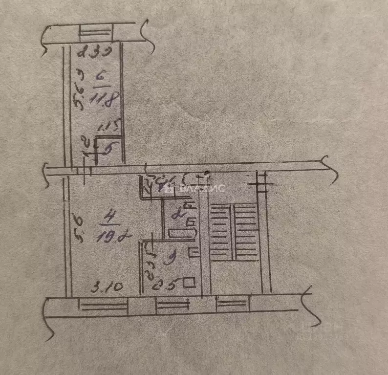 2-к кв. Пензенская область, Пенза ул. Егорова, 2 (44.4 м) - Фото 1