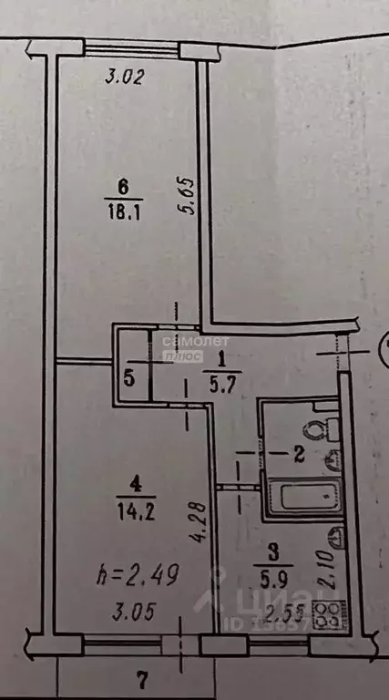 2-к кв. Омская область, Омск Заозерный мкр, ул. Сергея Тюленина, 5б ... - Фото 2