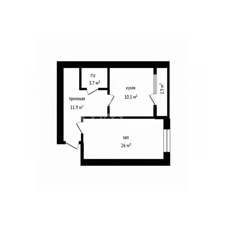 1-к кв. Дагестан, Дербент ул. Сальмана, 102 (54.0 м) - Фото 2