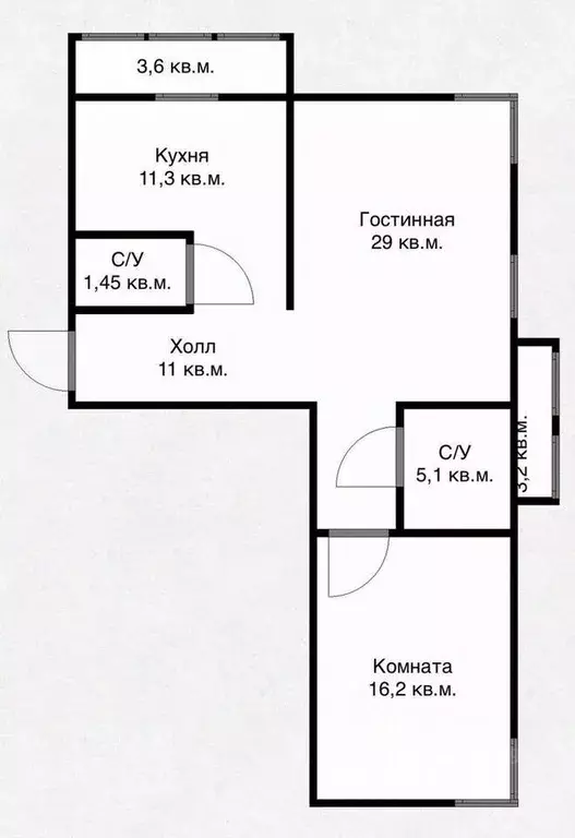 2-к кв. Башкортостан, Уфа ул. Менделеева, 152/4 (80.85 м) - Фото 2