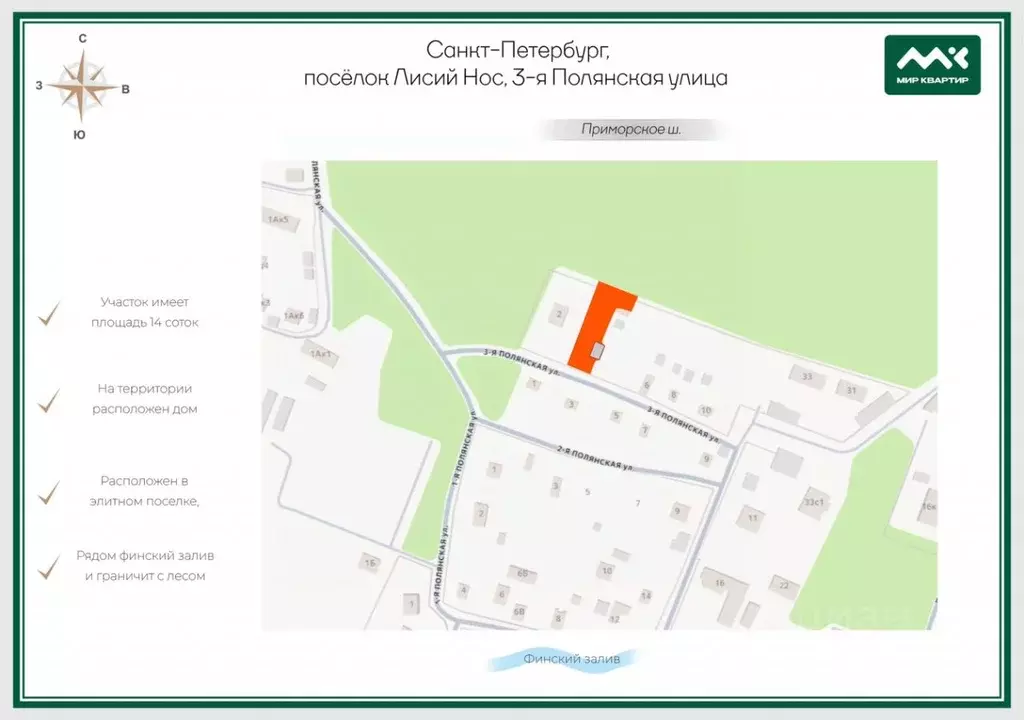 Дом в Санкт-Петербург Поселок Лисий НОС, ул. 3-я Полянская, 4 (60 м) - Фото 2