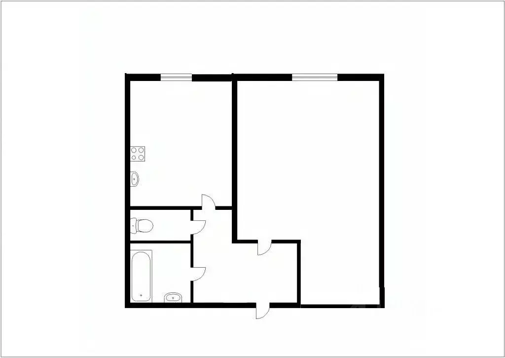 1-к кв. Кемеровская область, Междуреченск ул. Пушкина, 33 (41.0 м) - Фото 2