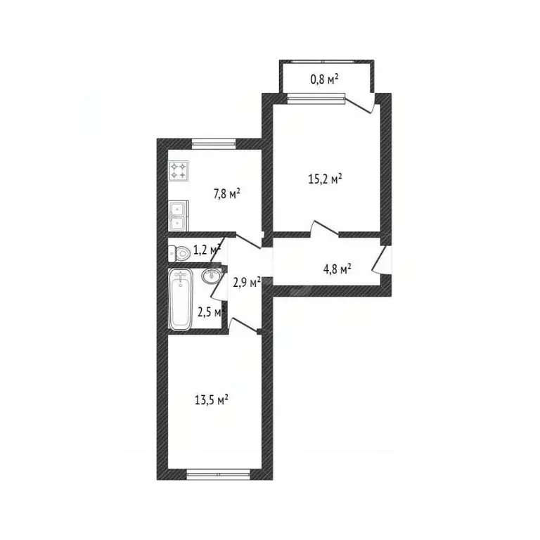 2-к кв. Брянская область, Клинцы Советская ул., 5 (49.7 м) - Фото 2