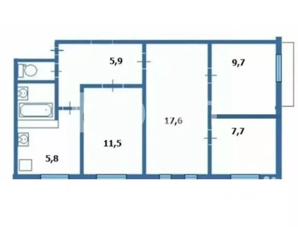 4-к кв. Костромская область, Кострома ул. Голубкова, 4 (60.0 м) - Фото 0