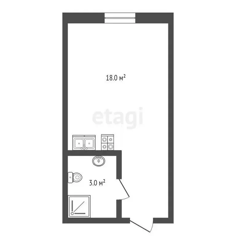 Квартира-студия: Анапа, улица Ленина, 243 (19.5 м) - Фото 0