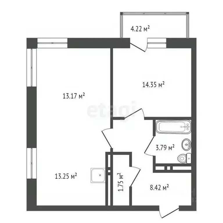 2-к кв. Красноярский край, Красноярск ул. 3-я Краснодарская, 1 (56.0 ... - Фото 1