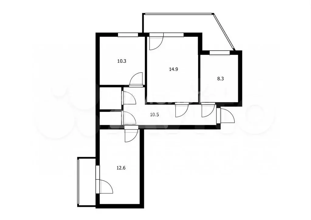 3-к. квартира, 63,5 м, 9/9 эт. - Фото 0