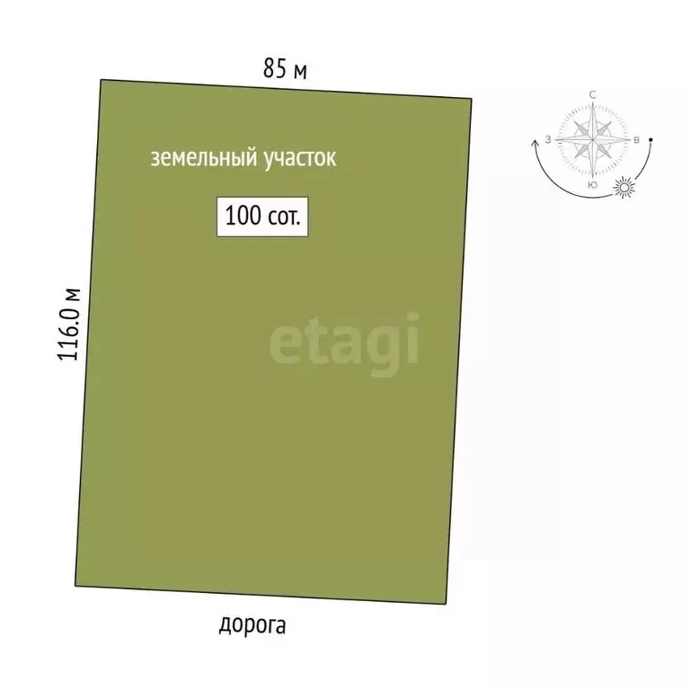 Участок в Крым, Ленинский район, Семисотское с/пос, с. Каменское ул. ... - Фото 1