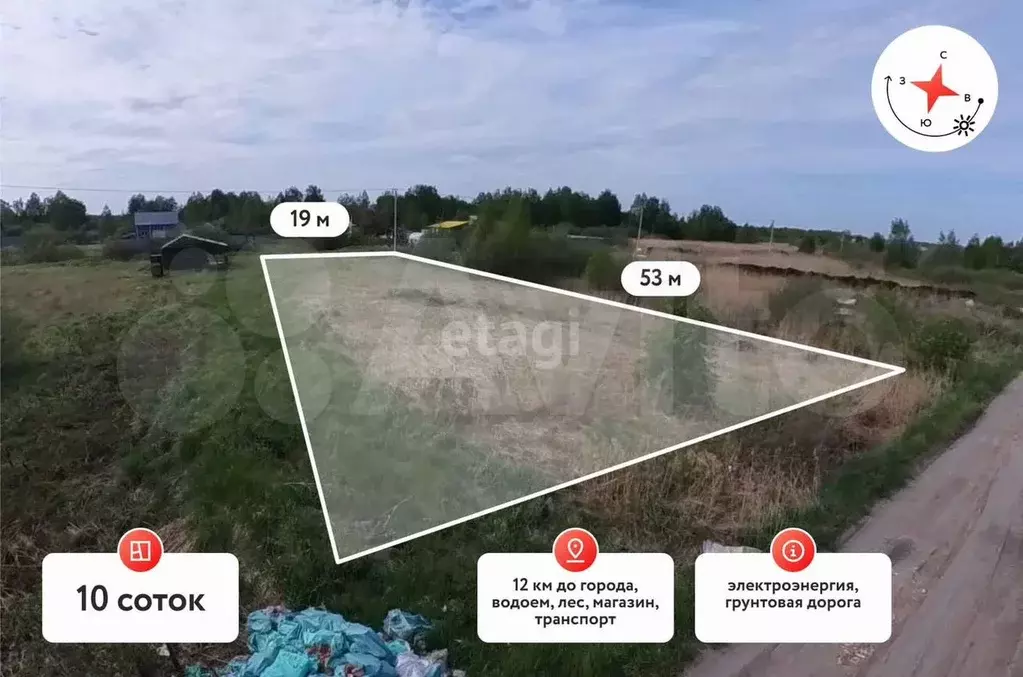 Участок 10 сот. (СНТ, ДНП) - Фото 0