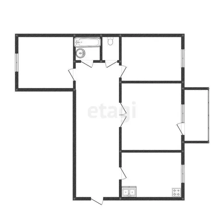 3-комнатная квартира: Кострома, улица Свердлова, 88 (65 м) - Фото 1