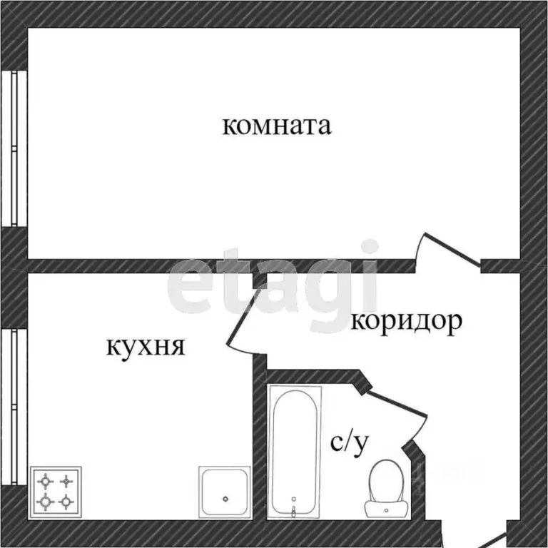 1-к кв. Ханты-Мансийский АО, Сургут ул. Нефтяников, 29А (28.8 м) - Фото 1