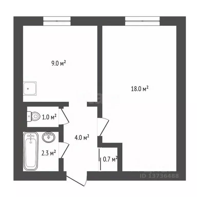 1-к кв. Амурская область, Тында Амурская ул., 33 (39.7 м) - Фото 1