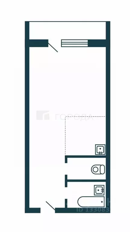 Студия Новосибирская область, Новосибирск ул. Виктора Уса, 9 (21.0 м) - Фото 2