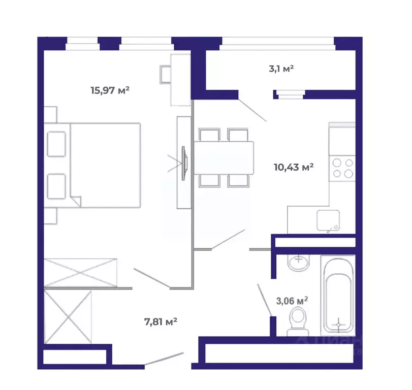 1-к кв. Иркутская область, Иркутский муниципальный округ, Маркова рп, ... - Фото 0