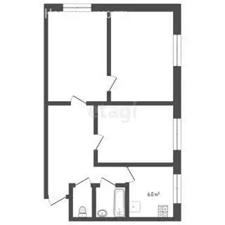 3-комнатная квартира: село Исетское, улица Свердлова, 2 (56.4 м) - Фото 2