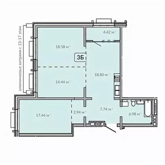 3-к кв. Иркутская область, Иркутск Байкальская ул., 89 (91.34 м) - Фото 0