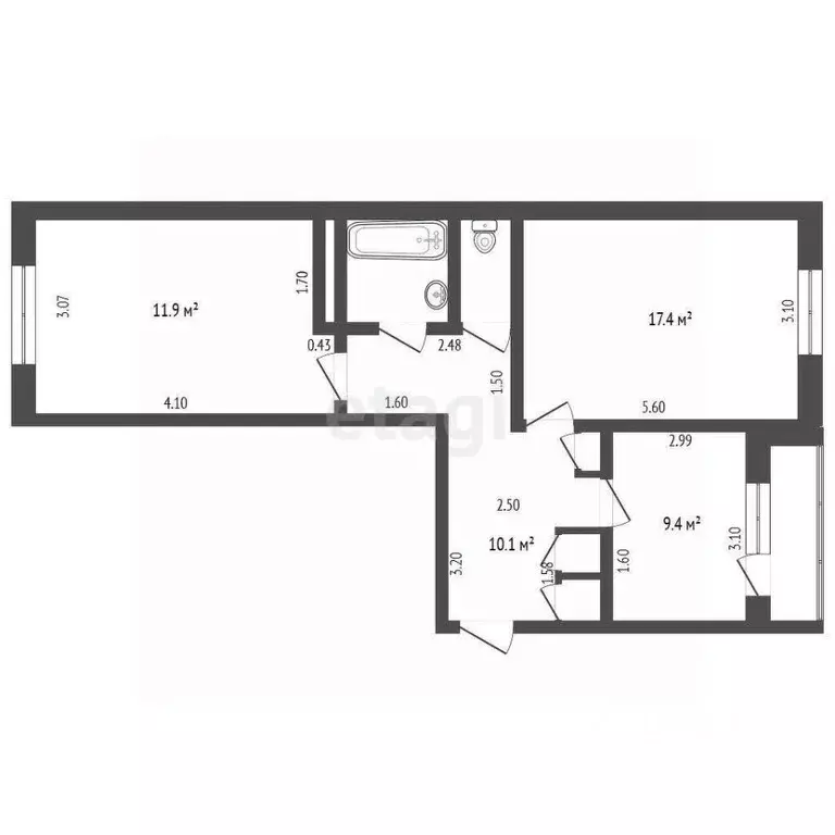 2-к кв. Марий Эл, Йошкар-Ола городской округ, д. Савино ул. Микрорайон ... - Фото 2