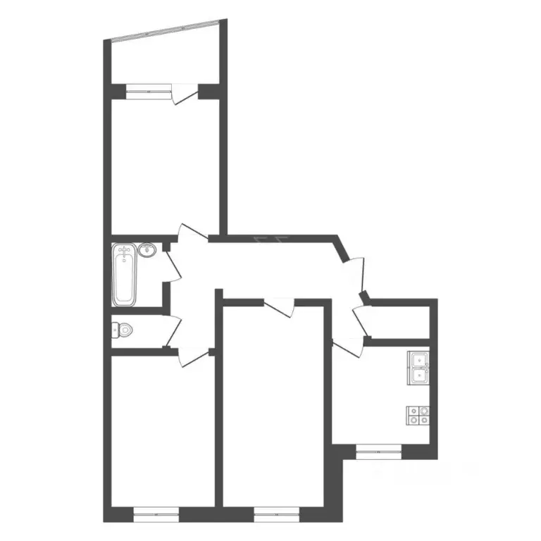 3-к кв. Тюменская область, Тюмень ул. Мельникайте, 128 (67.5 м) - Фото 1