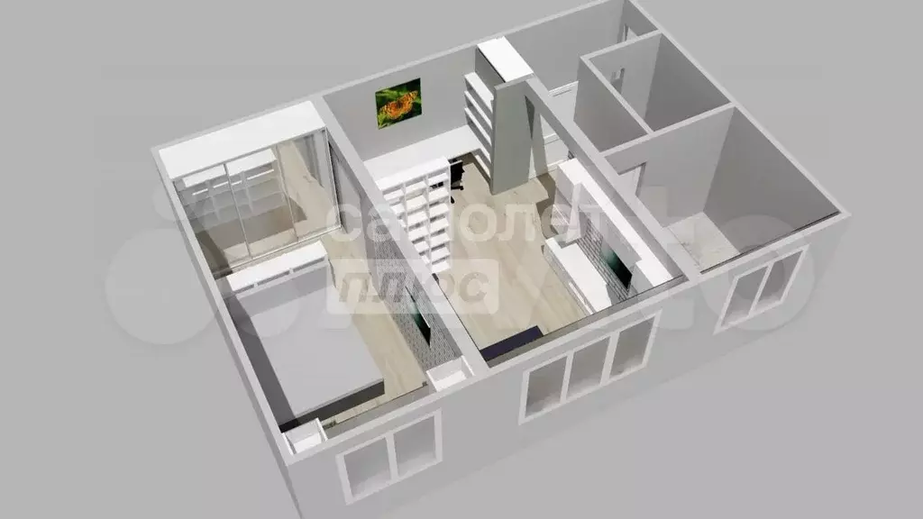 2-к. квартира, 45,7 м, 1/5 эт. - Фото 0