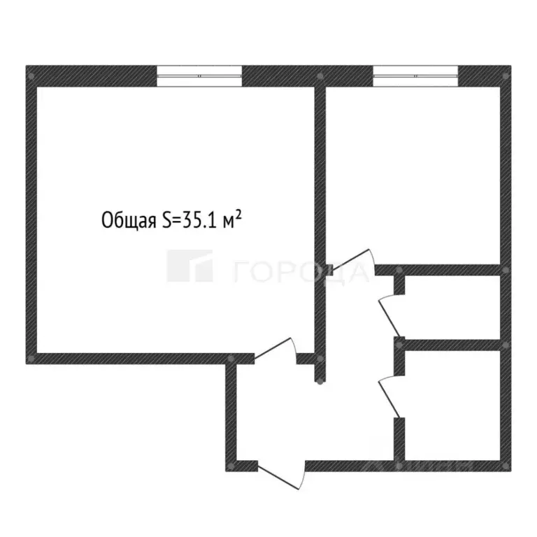 1-к кв. Кемеровская область, Новокузнецк ул. Клименко, 6Г (35.1 м) - Фото 2