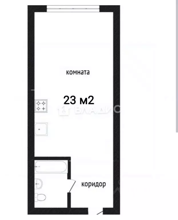 1-к кв. Кемеровская область, Кемерово Октябрьский просп., 85 (23.1 м) - Фото 0