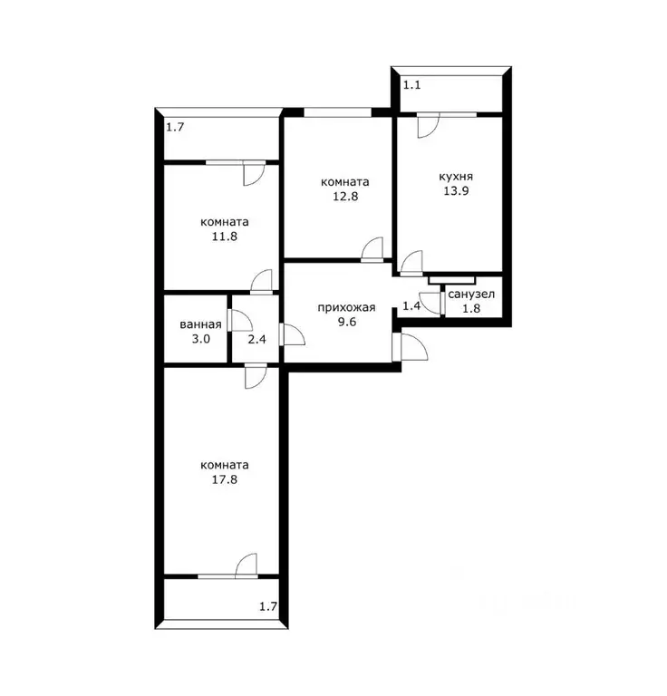 3-к кв. Краснодарский край, Краснодар ул. Имени Калинина, 13к62 (85.0 ... - Фото 1