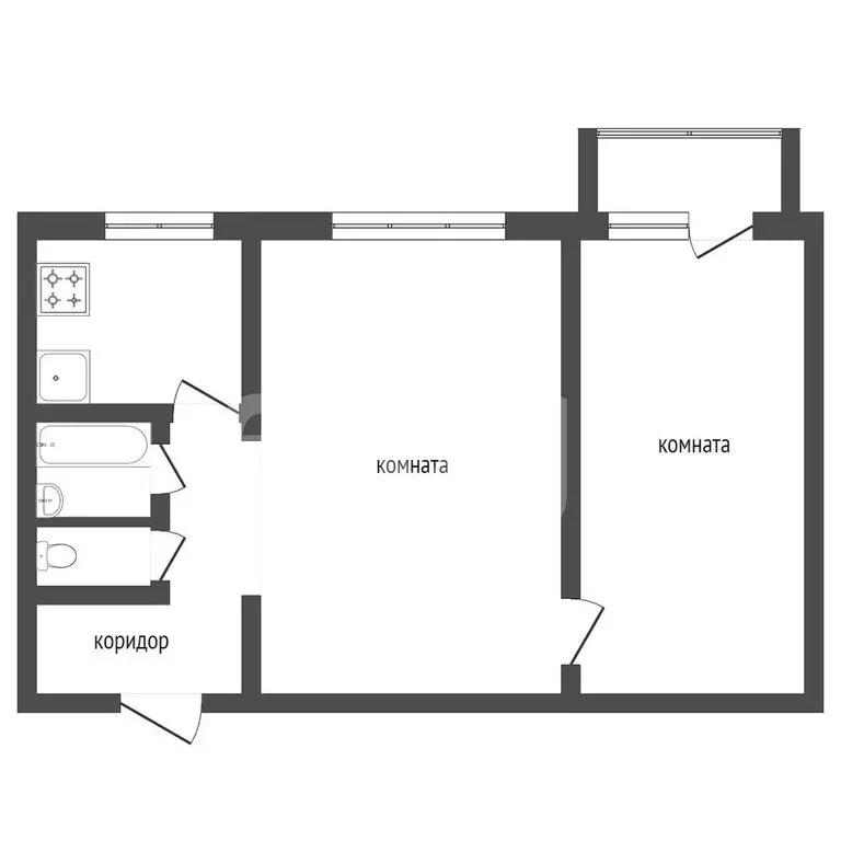 2-комнатная квартира: Златоуст, проспект Мира, 26 (43.4 м) - Фото 1