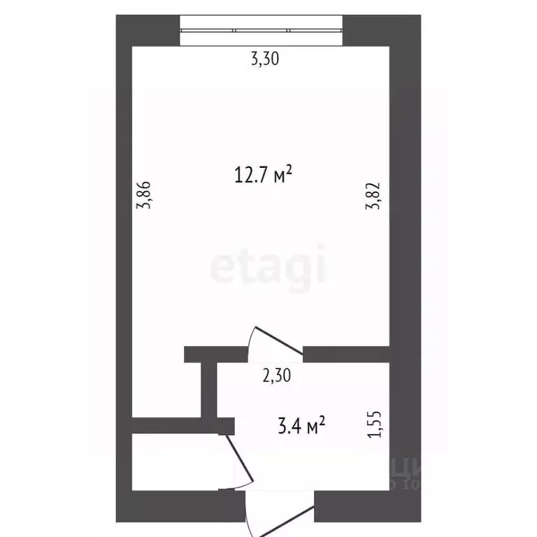 Комната Башкортостан, Стерлитамак ул. Дружбы, 36А (17.7 м) - Фото 2
