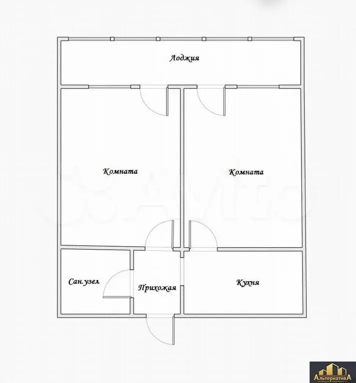 2-к. квартира, 40,6 м, 2/5 эт. - Фото 0