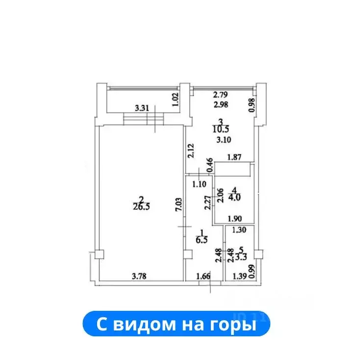 1-к кв. Ставропольский край, Ессентуки Октябрьская ул., 8/5 (50.8 м) - Фото 0