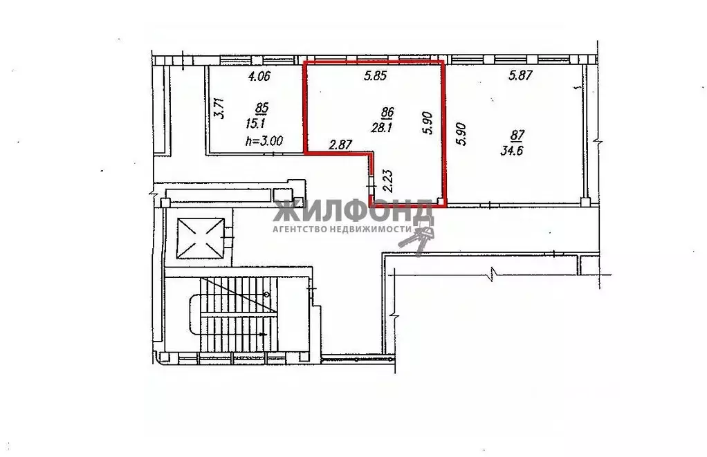 Офис в Новосибирская область, Новосибирск ул. Челюскинцев, 18/2 (28 м) - Фото 1