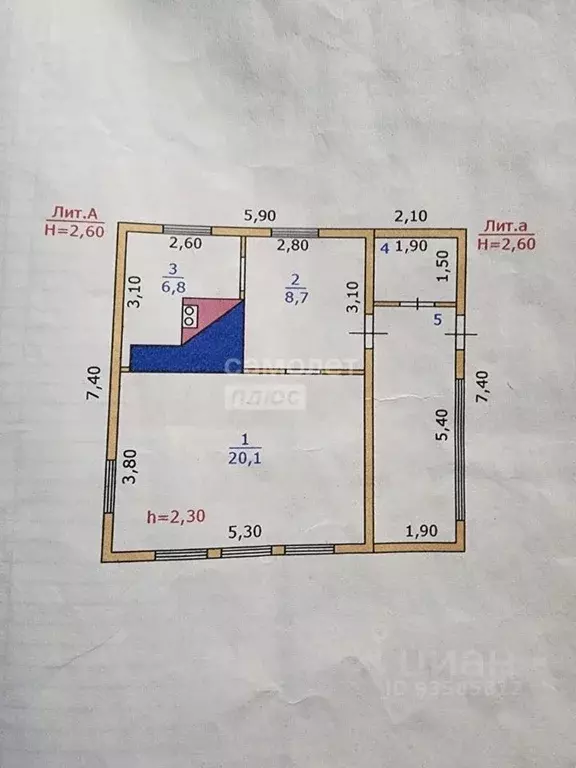 Дом в Курская область, Тимский район, с. Становое  (54 м) - Фото 2