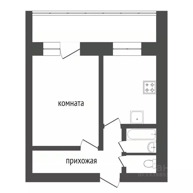 1-к кв. Красноярский край, Красноярск Норильская ул., 3Д (35.7 м) - Фото 2