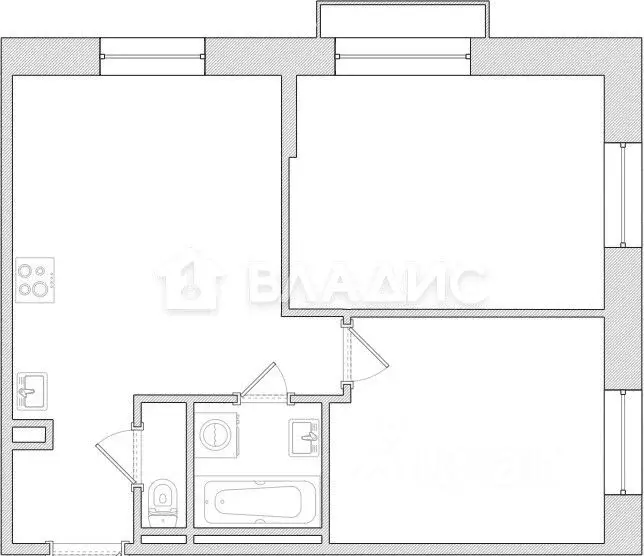 2-к кв. Москва ул. Братьев Бромлей, 5к2 (50.0 м) - Фото 2