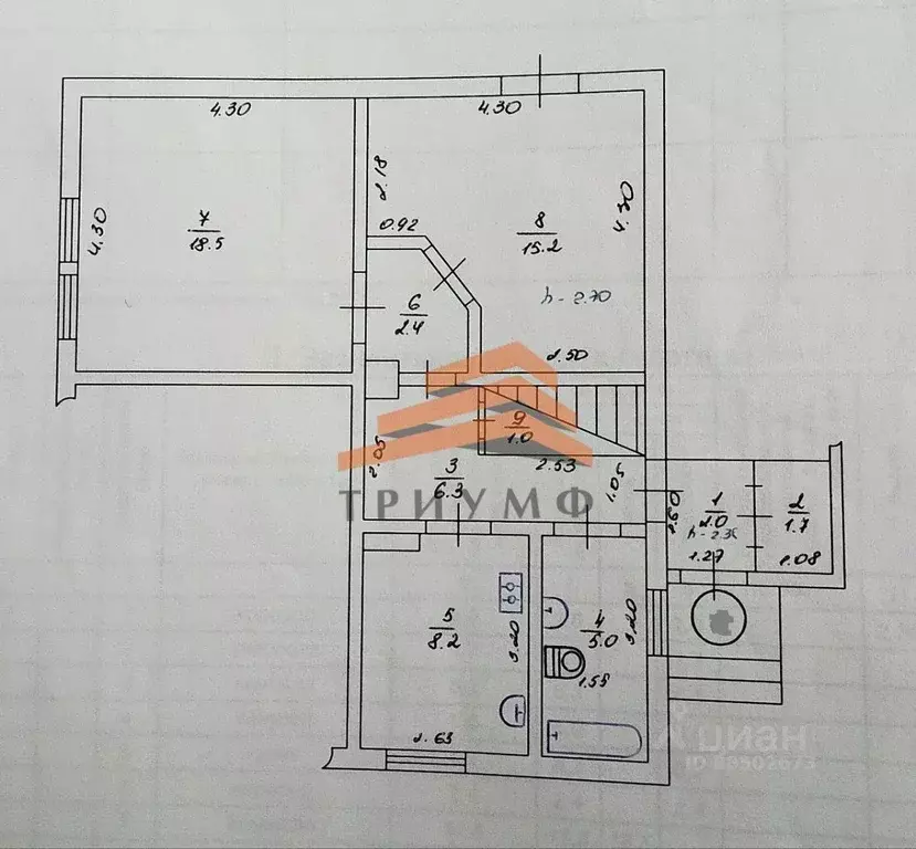 2-к кв. Крым, Феодосия ул. Украинская, 69/45 (60.3 м) - Фото 2